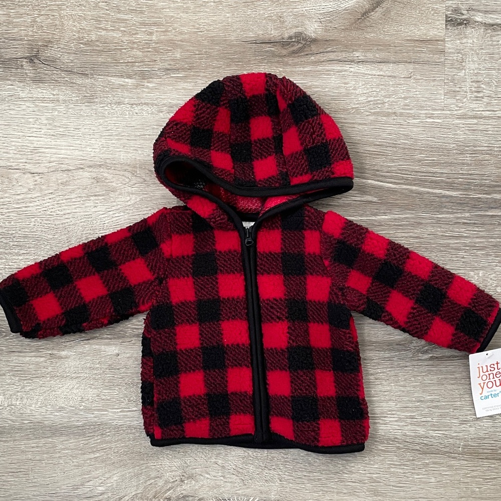 NWT Carter’s checkered jacket 3 months